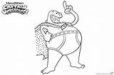 Underpants Captain Coloring Pages Funny Printable Color Kids sketch template