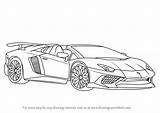 Lamborghini Aventador Draw Sv Roadster Drawing Sports Boyama Drawingtutorials101 Kaynak sketch template