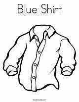 Coloring Shirt Blue Print Ll sketch template