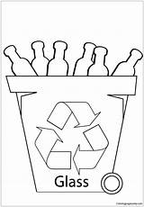 Recycling Glass Bin Coloring Pages Garbage Color Online Template Printable sketch template