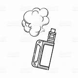 Vape Drawing Vaping Smoke Drawings Hand Cloud Sketch Getdrawings Cartoon sketch template