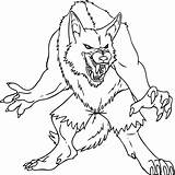 Coloring Pages Wolves Wolf Demon Zombie Halloween Cartoon Popular sketch template