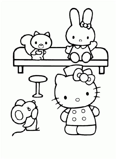 kitty  friends pictures coloring home