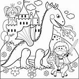 Kolorowanki Konie Księżniczka Rycerz Smok sketch template