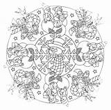 Christmas Coloring Mandala Pages Adult 3d Dover Colouring Books Choose Board Book Drawing sketch template