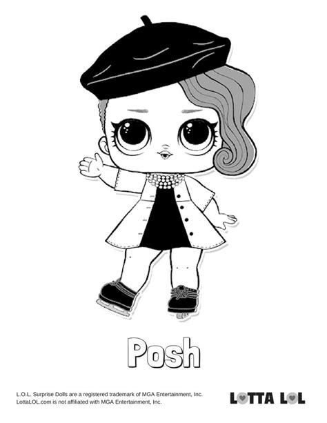 posh coloring page lotta lol kids printable coloring pages coloring