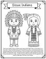 Sioux Tribes Indians sketch template