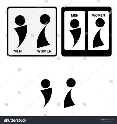 vector man woman restroom signsquare toilet stock vector