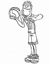Basketball Jogador Basquete Bola Tudodesenhos sketch template