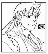 Colorir Ryu sketch template