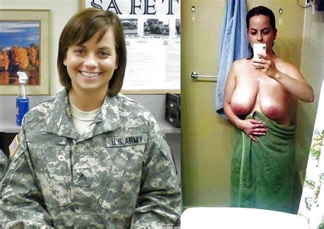 military women dressed then undressed