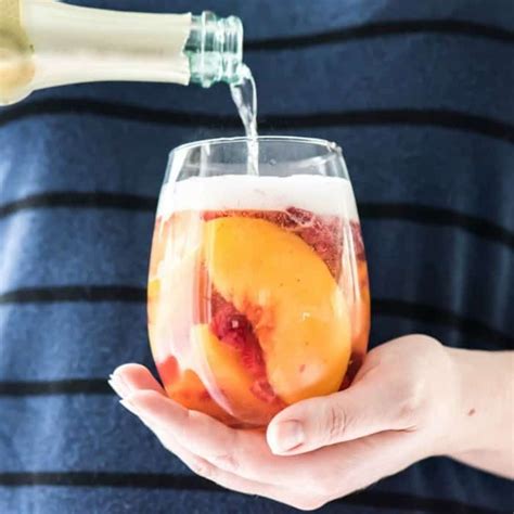Sparkling White Peach Sangria Is A Great Brunch Or Summer