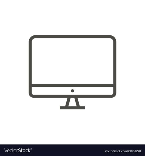 computer icon  pc screen symbol royalty  vector