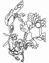 Coloring Pages Rayquaza Print sketch template