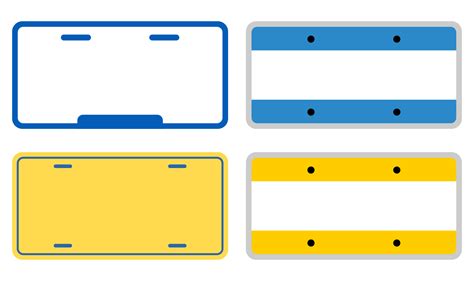 printable printable license plate template
