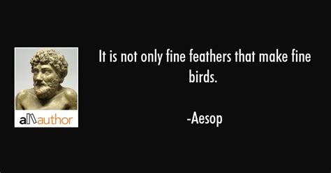 It Is Not Only Fine Feathers That Make Fine Quote
