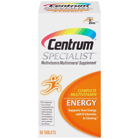 centrum specialist complete multivitamin energy tablets  tablets