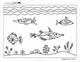 Coloring Underwater Pages Fish Sheet Printable Joel Made Kids Madebyjoel Sheets Scene Template Colouring Water Designs Under Ocean Da Clip sketch template