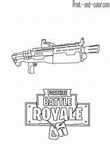 Fortnite Coloring Pages Color Print Shotgun Heavy Printable Kids Royale Battle Colouring Weapon Sheets Cartoon Rifle Choose Board Stuff sketch template