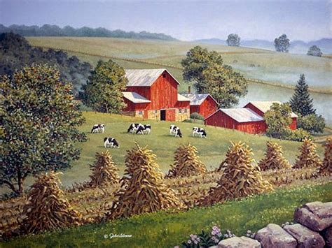 landleben country art country life barn pictures farm paintings
