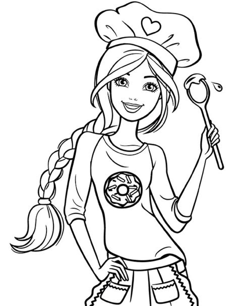 barbie doll coloring coloring pages