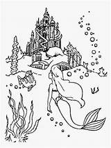 Ariel Mermaid Coloring Little Pages Printable Filminspector Sirenita sketch template