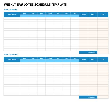 printable blank employee time sheets template  images