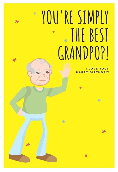 awesome grandpa printable birthday cards  printbirthdaycards