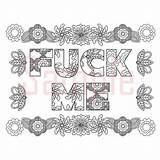 Coloring Pages Sweary Swearing Adult Printable Book Word Colouring Sheets Etsy Adults Words sketch template