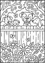 Coloring Pages Dog Cute Printable Sheets Teens Puppy Book Dover Publications Coloriage Para Doverpublications Kids Colorear Vk Color Dessin Colorier sketch template
