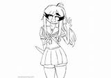 Yandere Simulator Coloring Pages Clipart Printable Kids sketch template