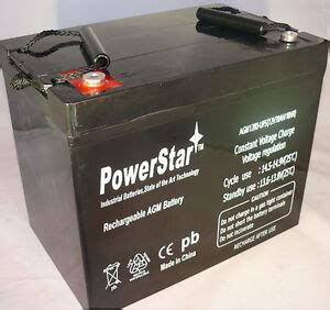 ah  volt agm battery group  solar golf cart rv powerstar lead acid ebay