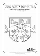 Coloring Pages Red Logo Mls Bulls York Soccer Clubs Cool Logos Kids Chicago Fire Major League sketch template