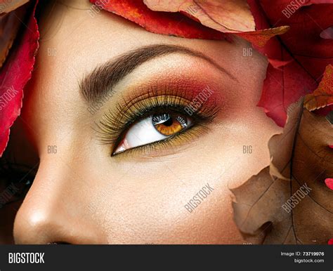 Autumn Make Brown Eyes Closeup Image And Photo Bigstock