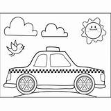 Coloring Taxi Pages Printable Cab Choose Board sketch template