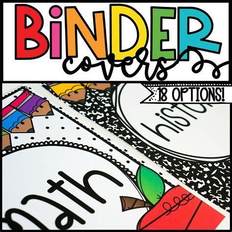 math binder cover printable