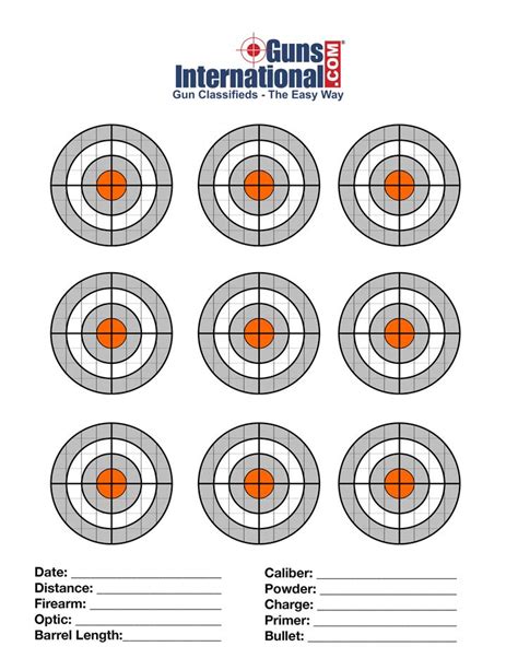 pin  gunsinternationalcom shooting range targets
