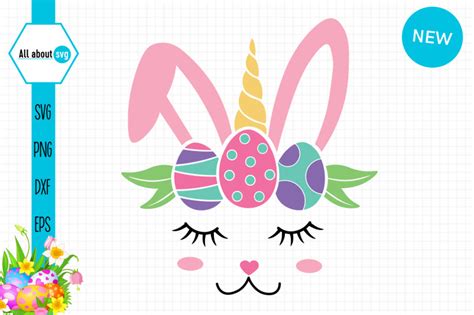 easter bunny unicorn svg    svg thehungryjpeg