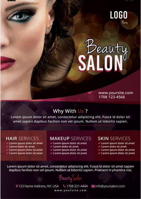 beauty salon  psd flyer template  stockpsd  deviantart