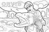 Orvis Trout Fly sketch template