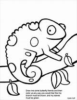 Chameleon Coloringbay sketch template