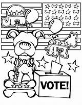Coloring Election Pages Voting Getdrawings Elephant Republican Getcolorings Color Printable Colorings sketch template