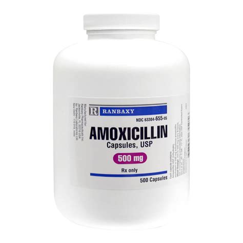 Amoxicillin Rx Capsules 500 Mg X 500 Ct