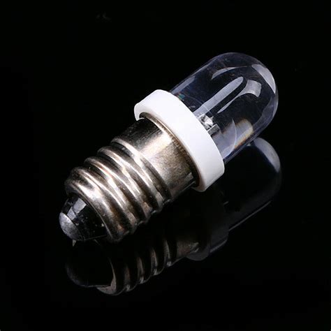 2 10pcs E10 Led Screw Base Indicator Bulb 6 12 24v Dc Illumination Lamp