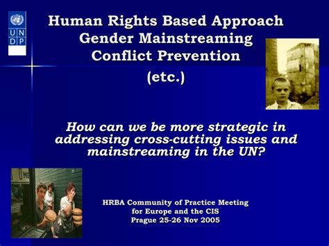Ppt Human Rights Based Approach Gender Mainstreaming Conflict