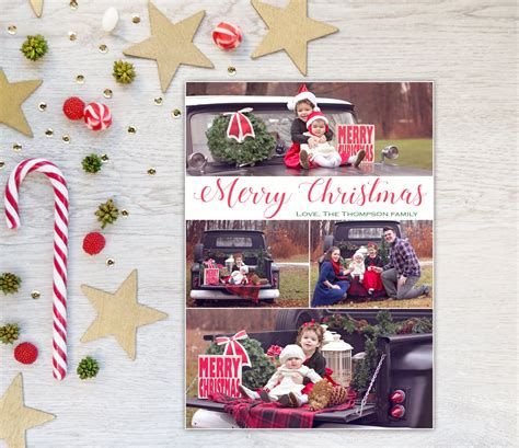 collage photo christmas card merry christmas holiday card etsy uk