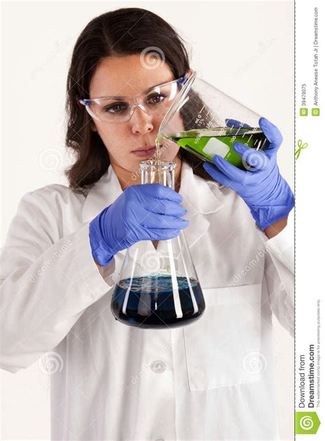 female research scientist stock image image  white