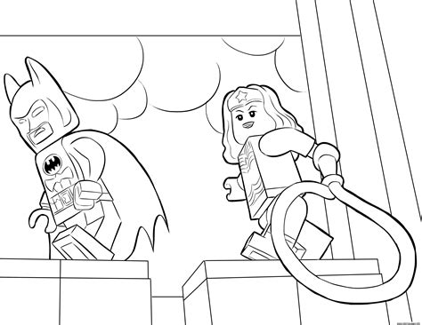 lego batman   superwoman coloring page printable