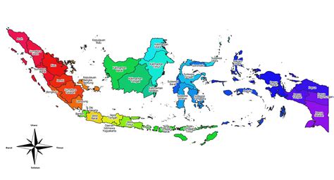 peta indonesia lengkap  gambar  nama  provinsi