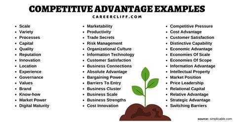 competitive advantage examples  strategic management careercliff